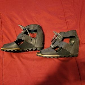 SOREL Joanie lace up wedge sandals